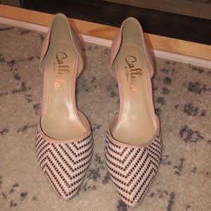 Dusty pink studded heels